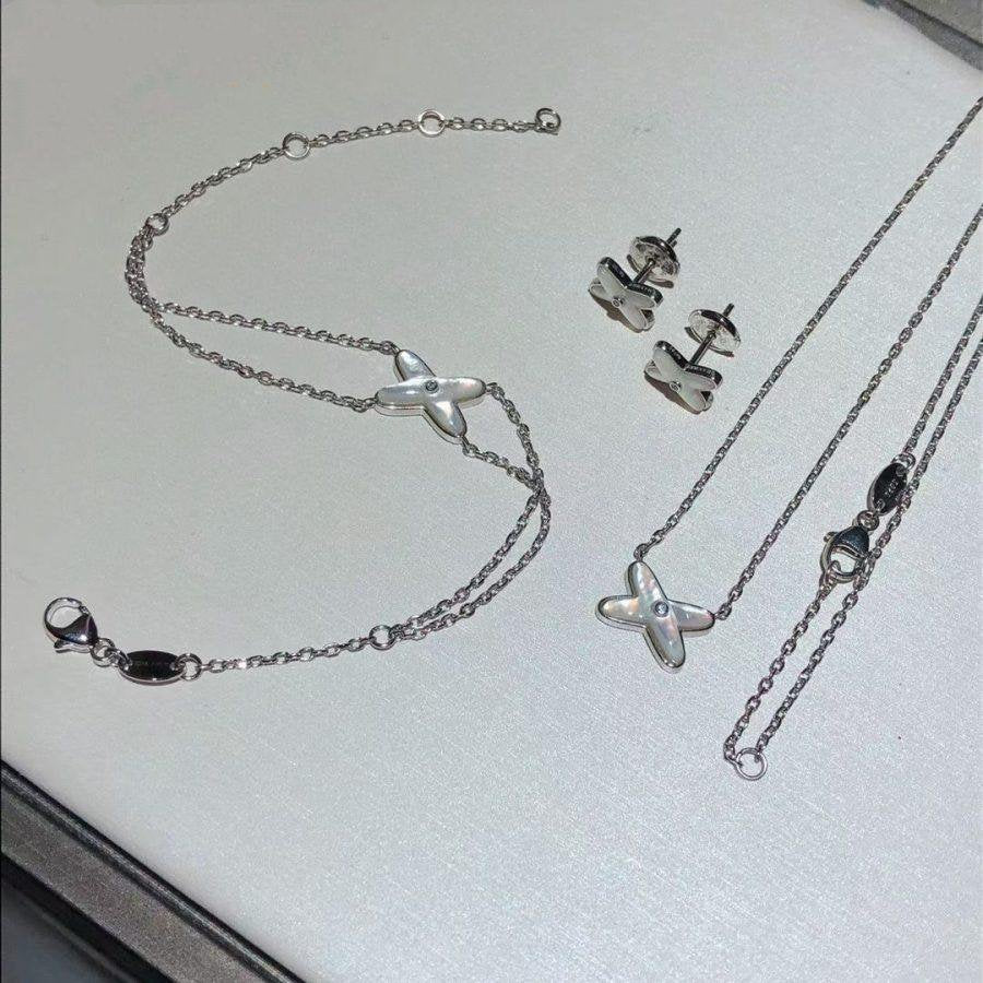 [KELA]JEUX BRACELET WHITE MOP SILVER 1 DIAMOND