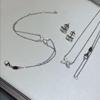 [KELA]JEUX BRACELET WHITE MOP SILVER 1 DIAMOND