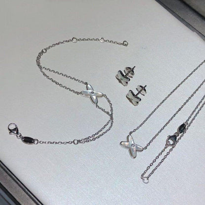 [KELA]JEUX BRACELET WHITE MOP SILVER 1 DIAMOND