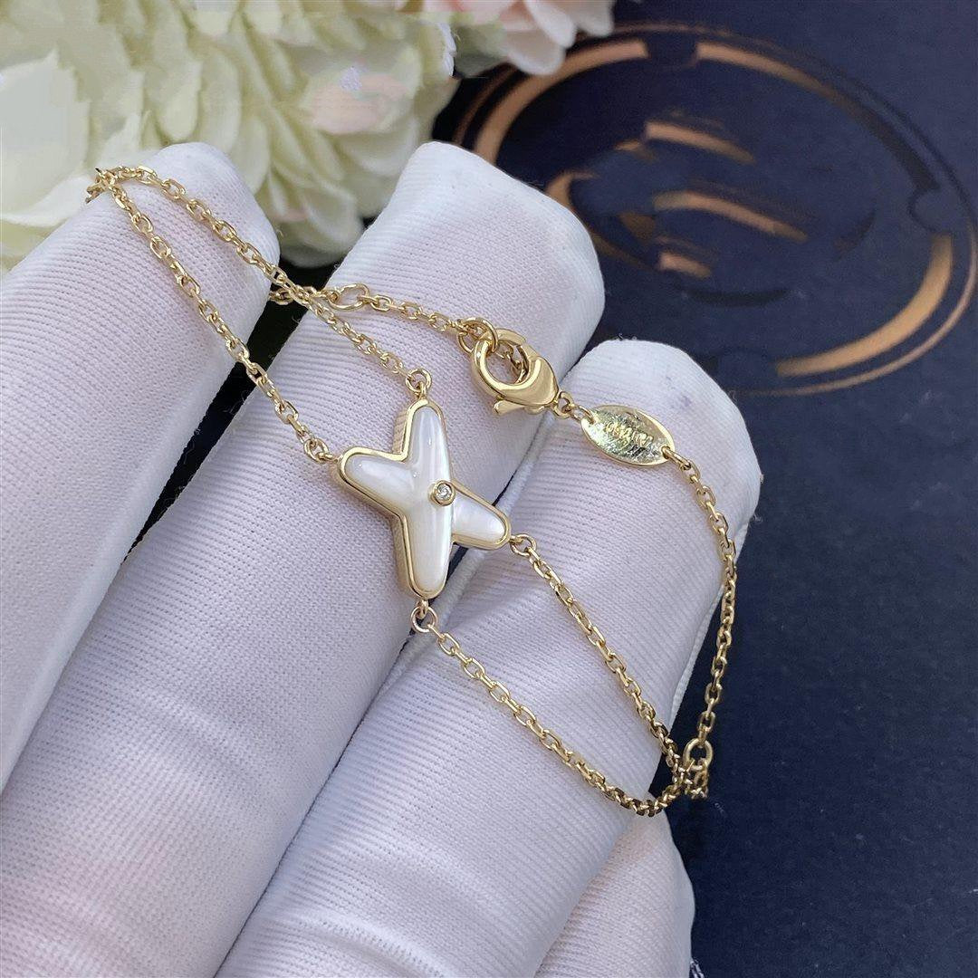 [KELA]JEUX BRACELET WHITE MOP GOLD 1 DIAMOND