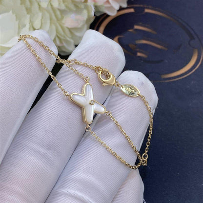 [KELA]JEUX BRACELET WHITE MOP GOLD 1 DIAMOND