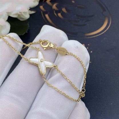 [KELA]JEUX BRACELET WHITE MOP GOLD 1 DIAMOND