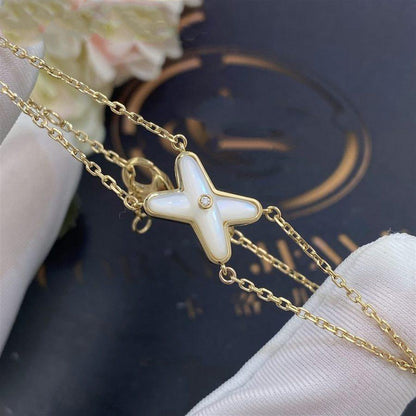 [KELA]JEUX BRACELET WHITE MOP GOLD 1 DIAMOND