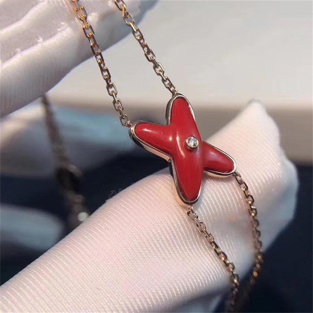 [KELA]JEUX BRACELET CARNELIAN ROSE GOLD 1 DIAMOND