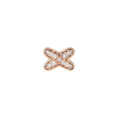 [KELA]JEUX DE ROSE GOLD DIAMOND EARRINGS