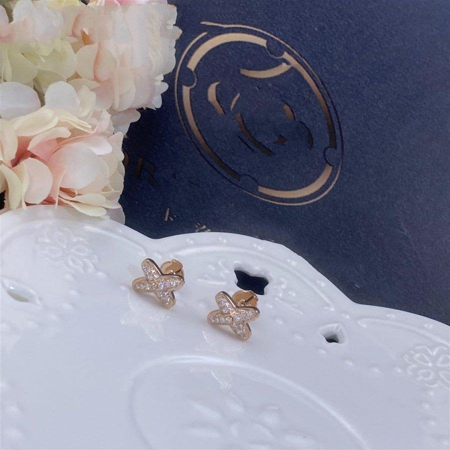 [KELA]JEUX DE ROSE GOLD DIAMOND EARRINGS
