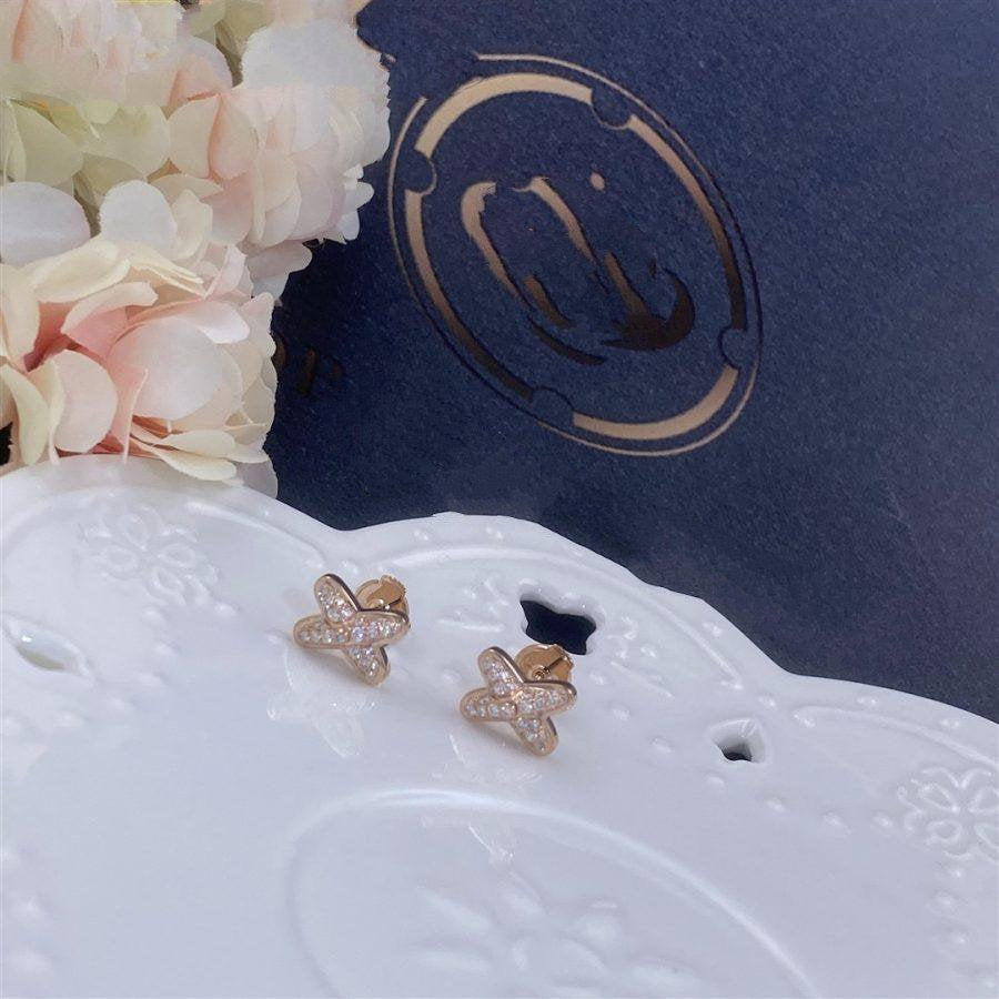 [KELA]JEUX DE ROSE GOLD DIAMOND EARRINGS