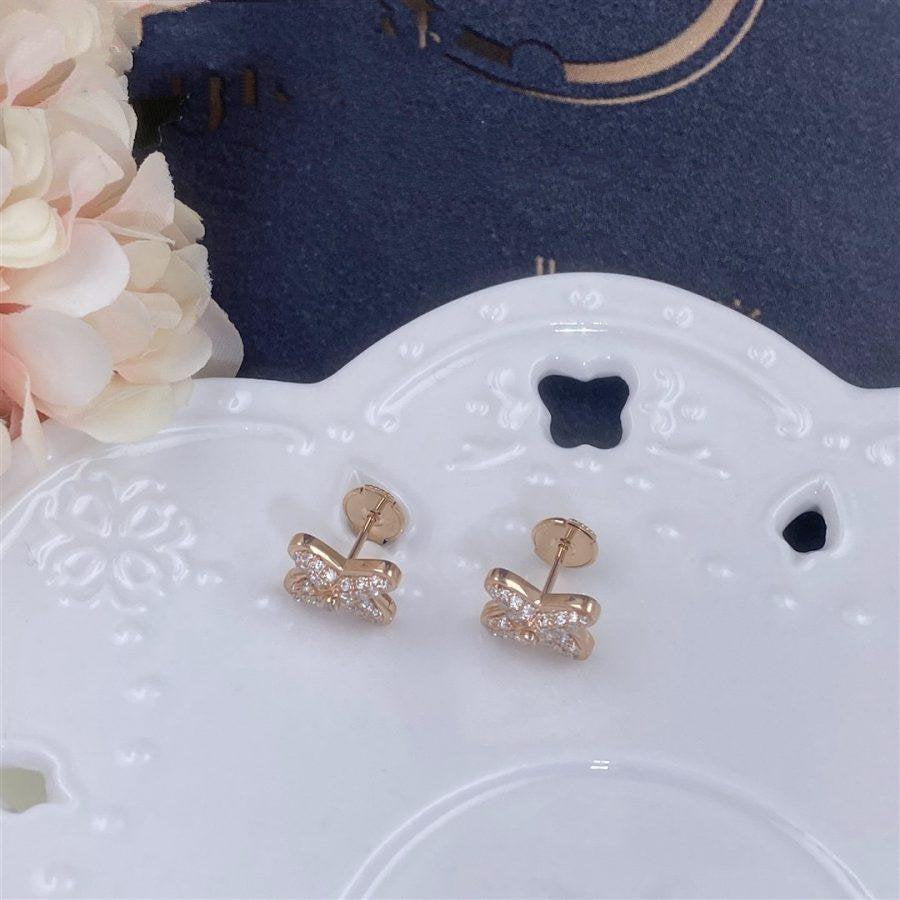 [KELA]JEUX DE ROSE GOLD DIAMOND EARRINGS