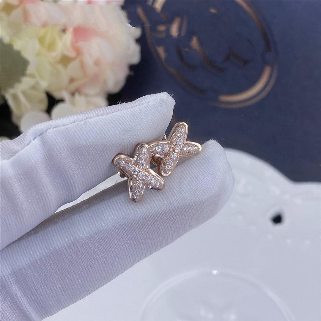 [KELA]JEUX DE ROSE GOLD DIAMOND EARRINGS