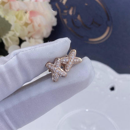 [KELA]JEUX DE ROSE GOLD DIAMOND EARRINGS