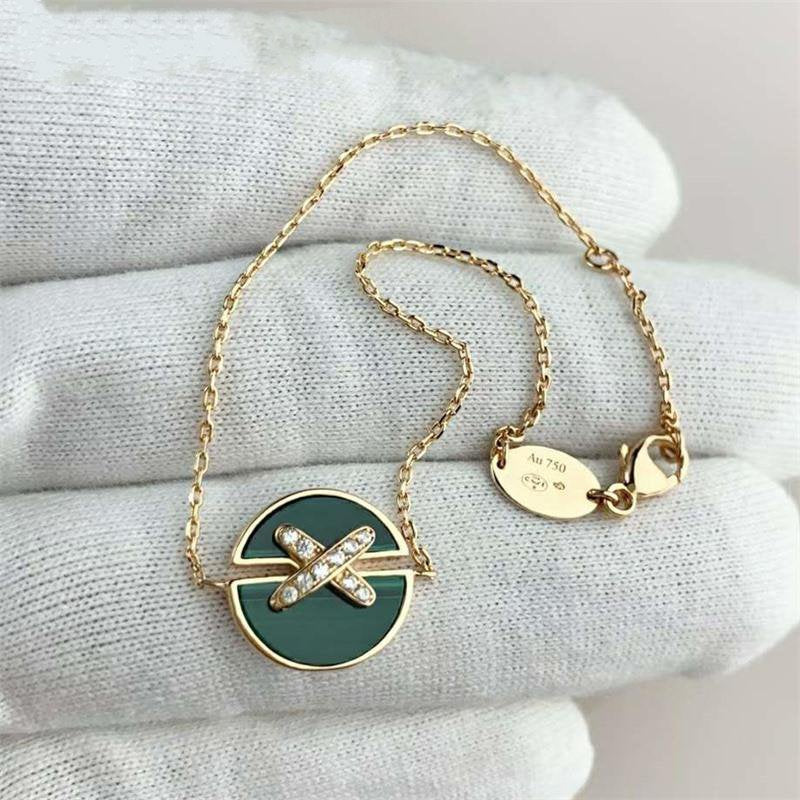 [KELA]JEUX DE BRACELET MALACHITE ROSE GOLD DIAMONDS