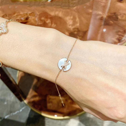 [KELA]JEUX DE BRACELET MOP ROSE GOLD DIAMONDS