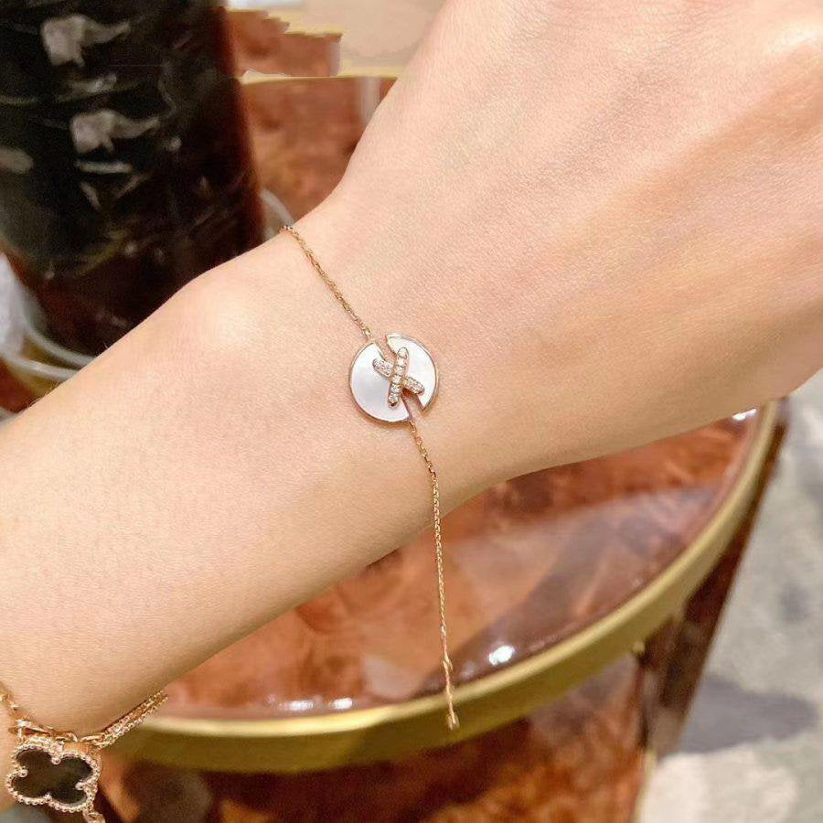 [KELA]JEUX DE BRACELET MOP ROSE GOLD DIAMONDS