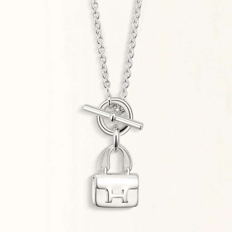 [KELA]POP H PEDANT SILVER NECKLACE