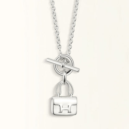 [KELA]POP H PEDANT SILVER NECKLACE
