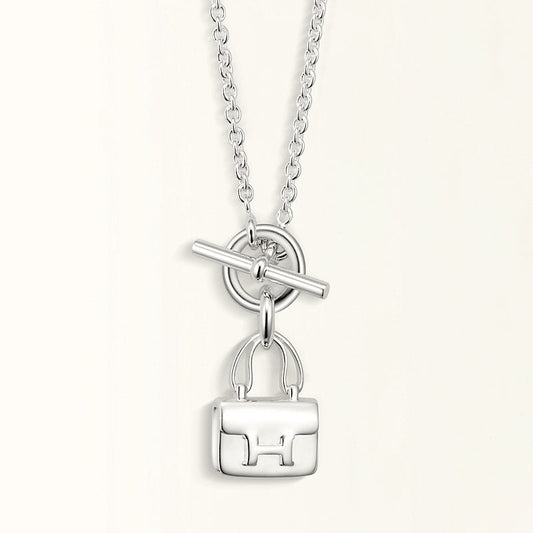 [KELA]POP H PEDANT SILVER NECKLACE