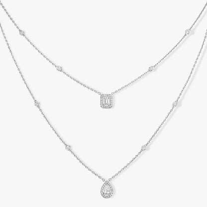 [KELA]MY TWIN 2-ROW DIAMOND NECKLACE