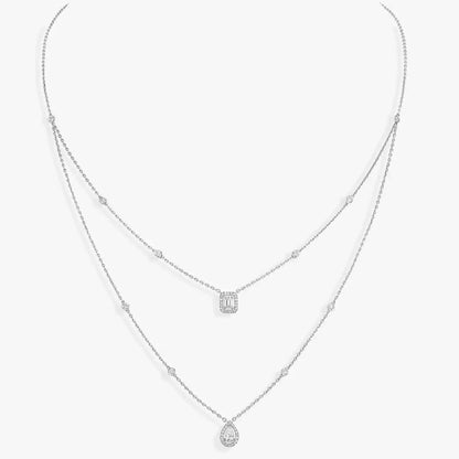 [KELA]MY TWIN 2-ROW DIAMOND NECKLACE