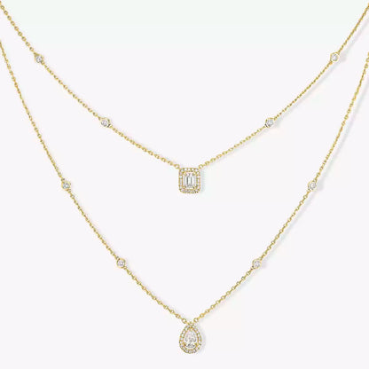[KELA]MY TWIN 2-ROW DIAMOND NECKLACE