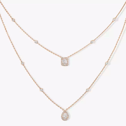 [KELA]MY TWIN 2-ROW DIAMOND NECKLACE