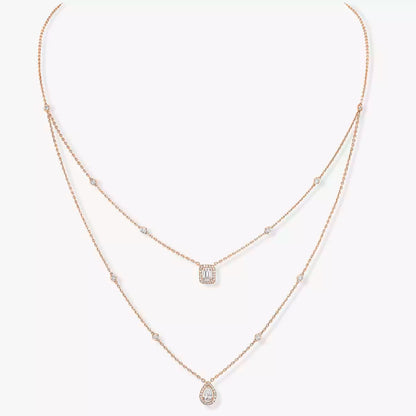 [KELA]MY TWIN 2-ROW DIAMOND NECKLACE