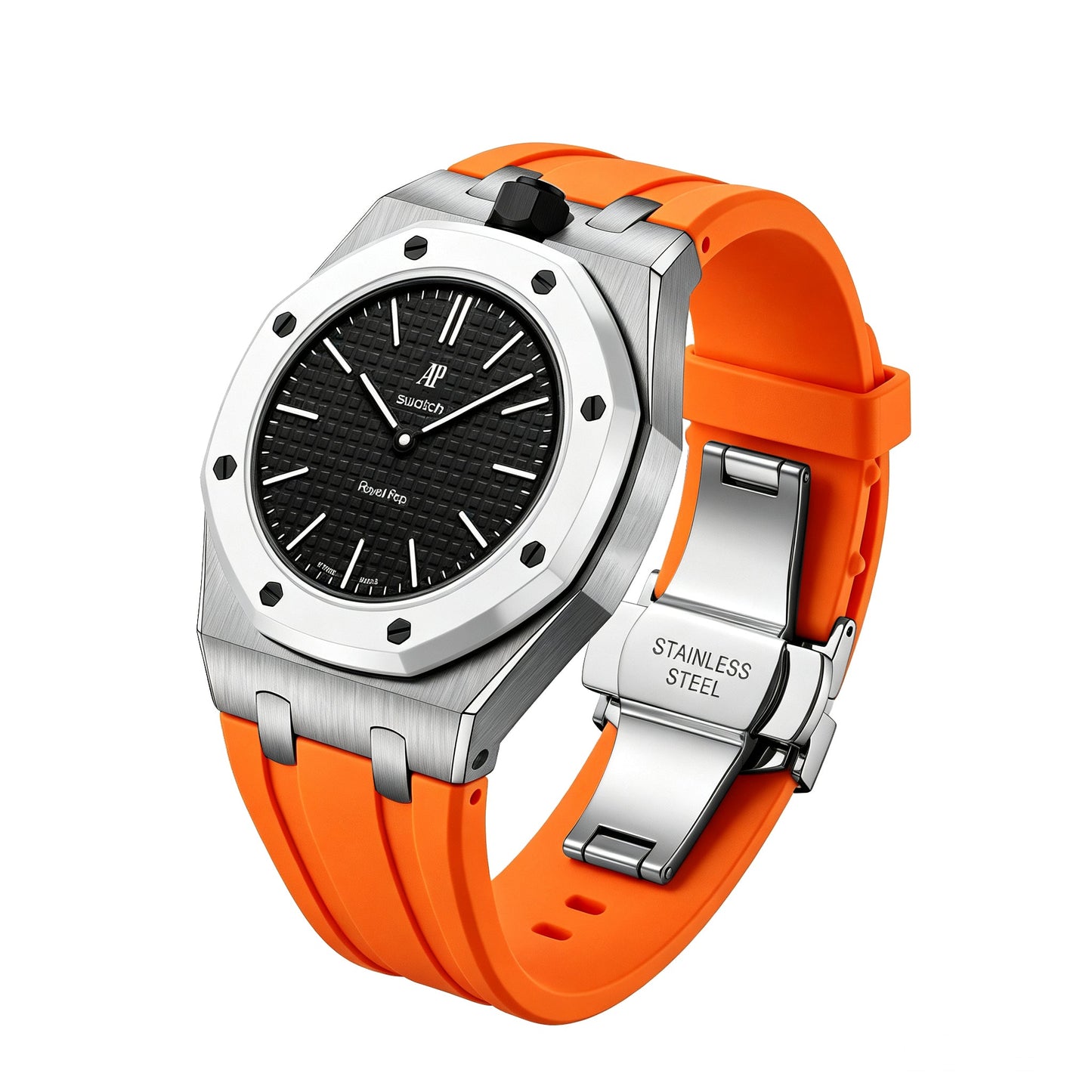 [KELA]Royal Oak Pop Exclusive Steel Case & Silicone Strap With Cradle