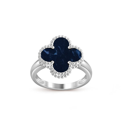 [KELA]LUCKY CLOVER VINTAGE WHITE GOLD RING COLLECTION