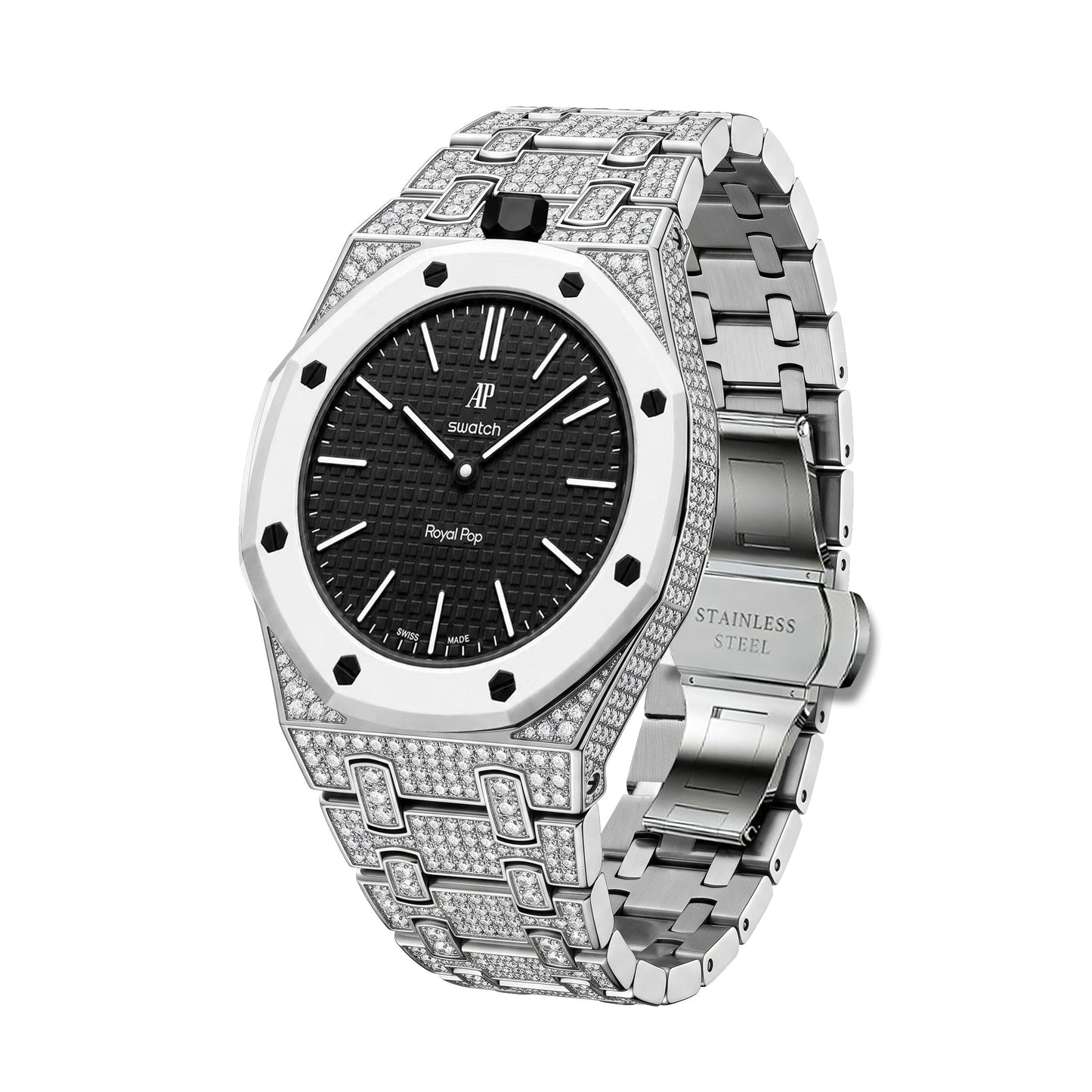[KELA]Royal Oak Pop Exclusive Bioceramic Case & Bioceramic Strap Full Diamond