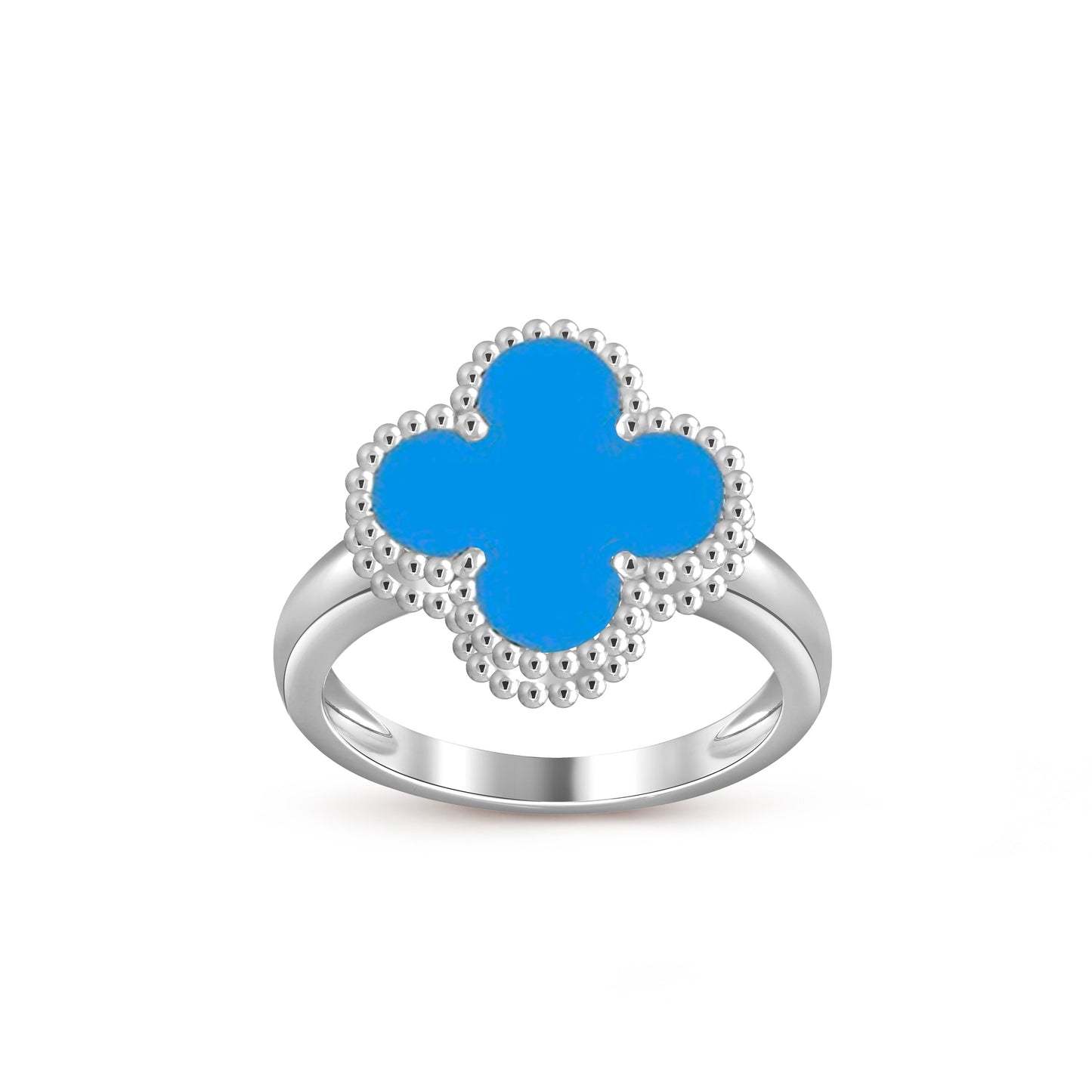[KELA]LUCKY CLOVER VINTAGE WHITE GOLD RING COLLECTION