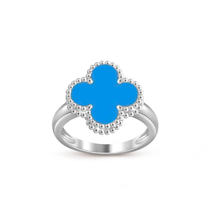 [KELA]LUCKY CLOVER VINTAGE WHITE GOLD RING COLLECTION