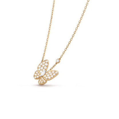 [KELA]BUTTERFLY DIAMOND CHARM NECKLACE