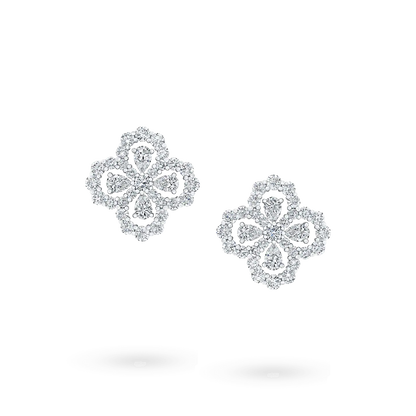 [KELA]LOOP EARRINGS FULL MOTIF DIAMOND 16MM
