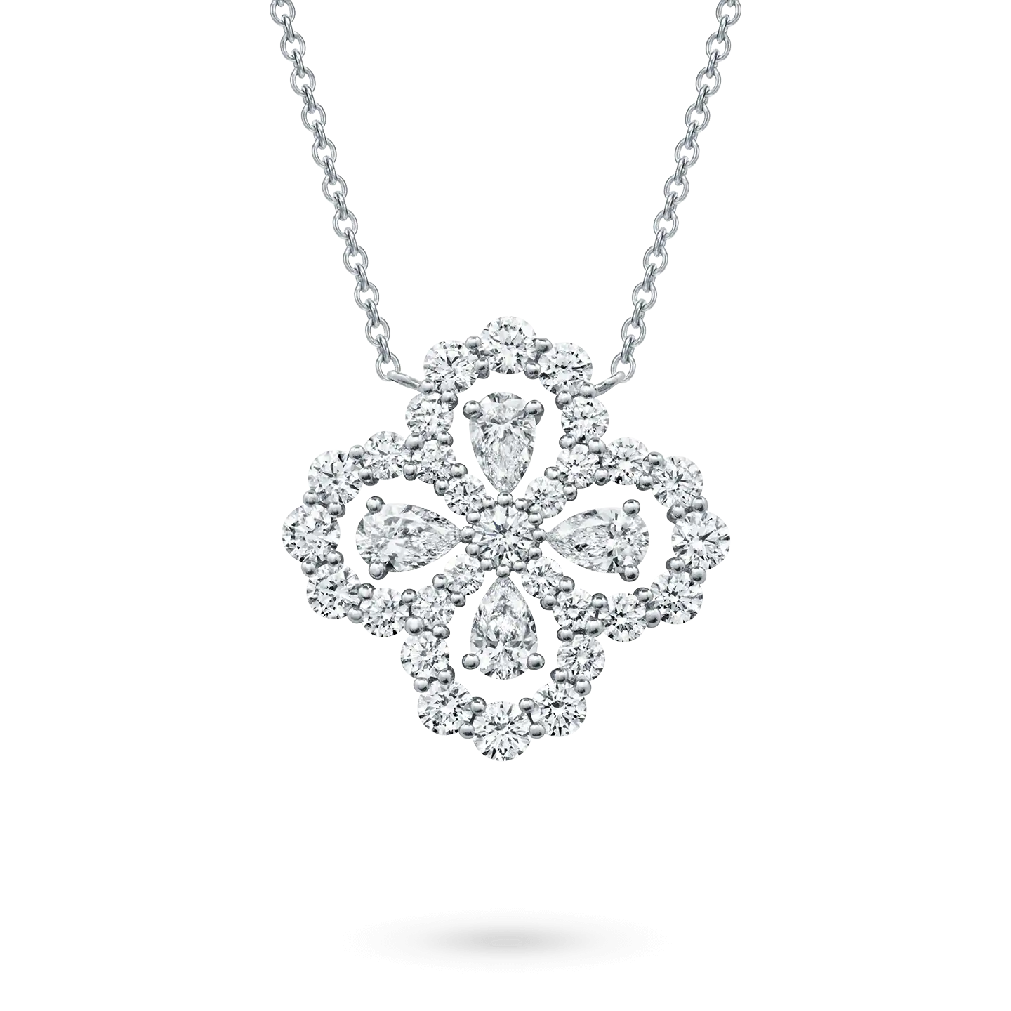 [KELA]LOOP NECKLACE FULL MOTIF DIAMOND 16MM MULTIPLE COLORS