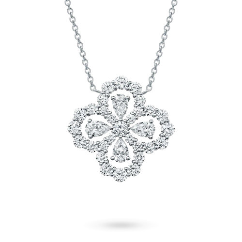 [KELA]LOOP NECKLACE FULL MOTIF DIAMOND 16MM MULTIPLE COLORS