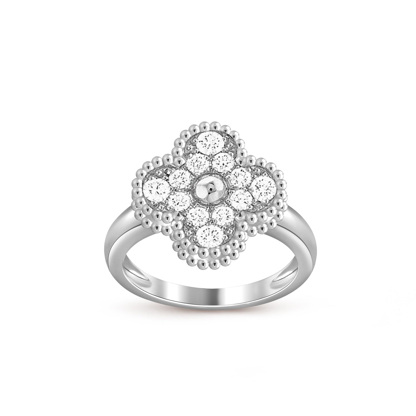 [KELA]LUCKY CLOVER VINTAGE WHITE GOLD RING COLLECTION