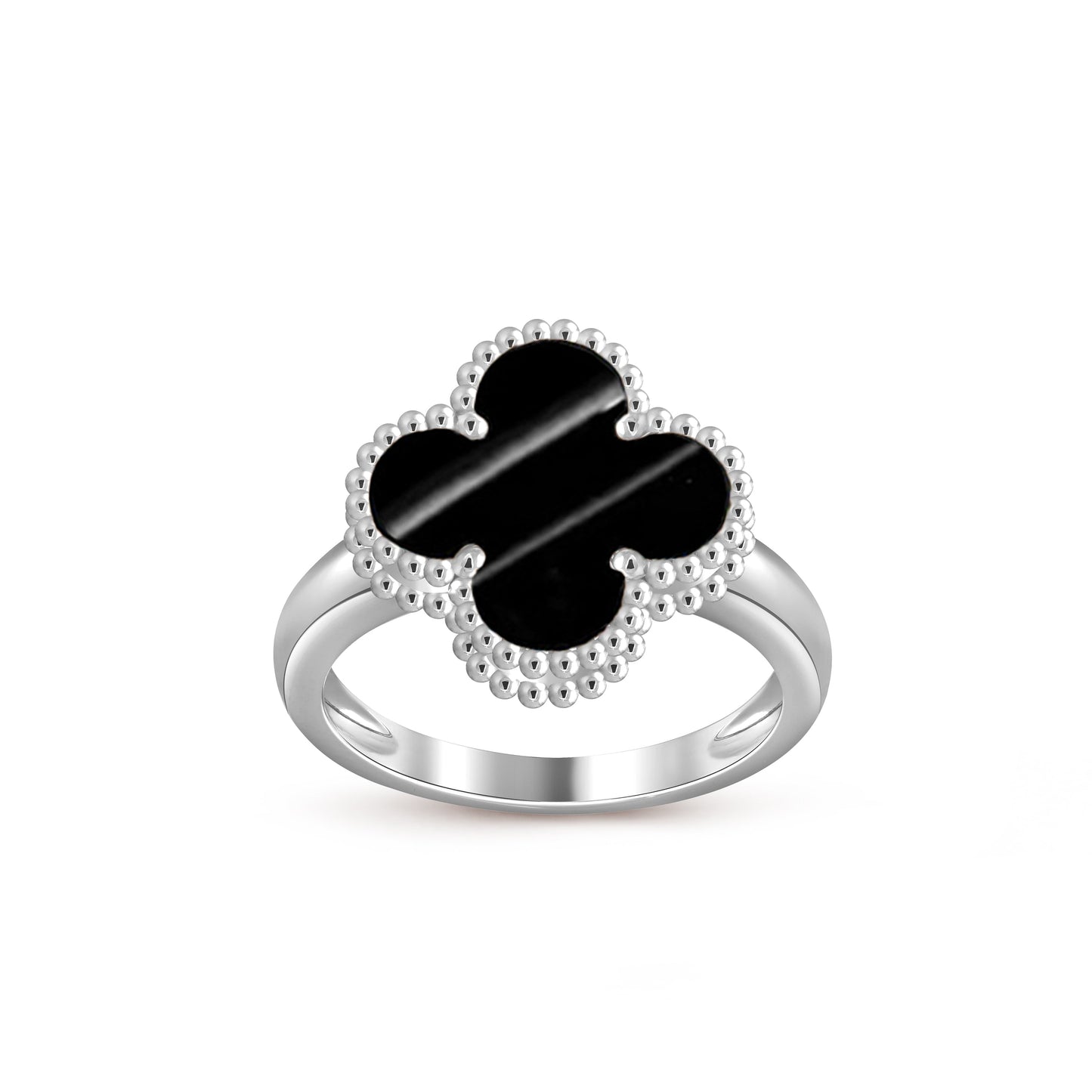 [KELA]LUCKY CLOVER VINTAGE WHITE GOLD RING COLLECTION