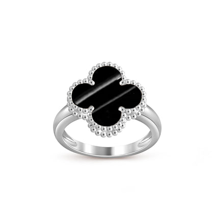 [KELA]LUCKY CLOVER VINTAGE WHITE GOLD RING COLLECTION