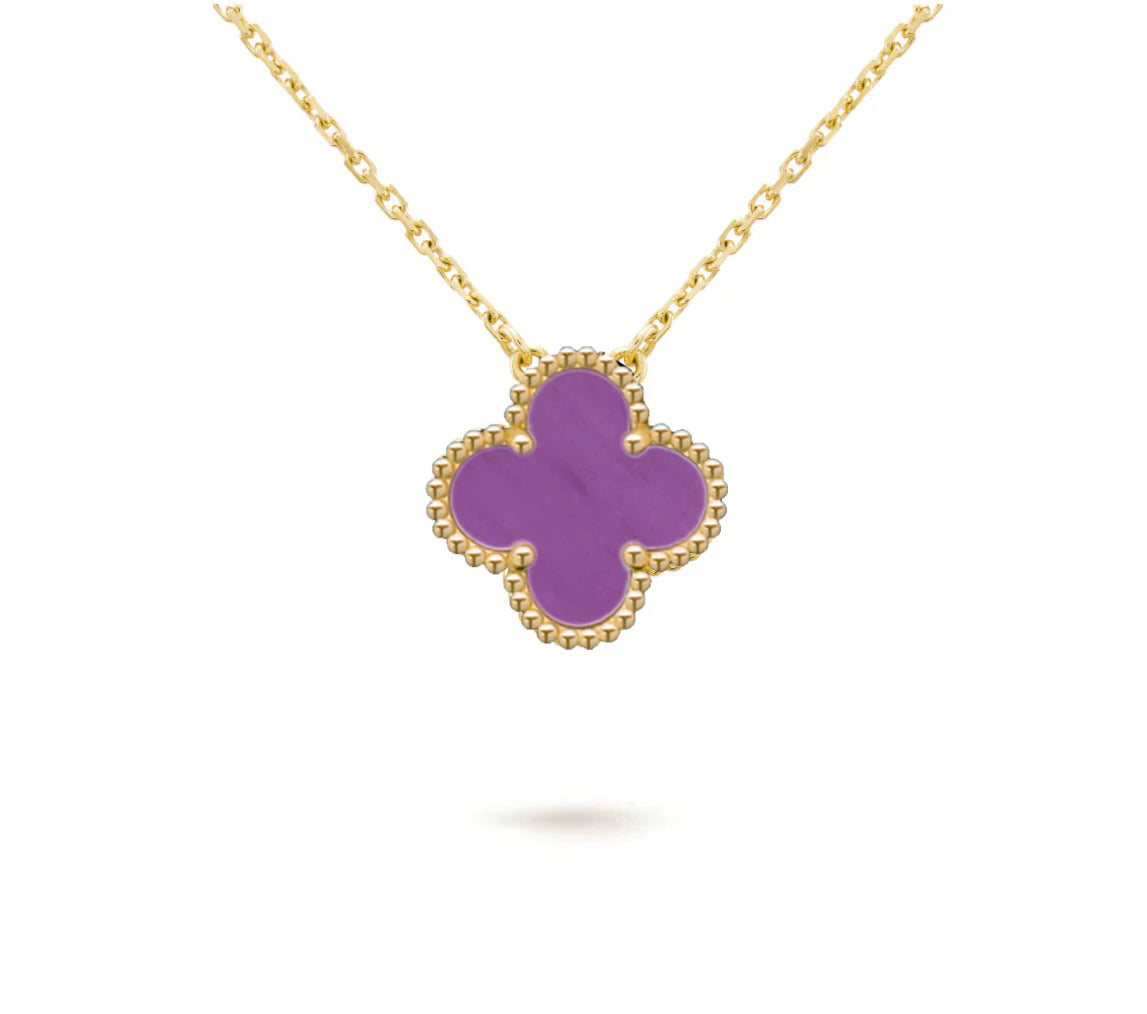 [KELA]15MM CLOVER FLOWER PENDANT NECKLACE COLLECTION