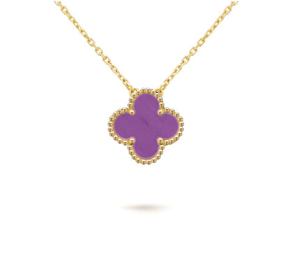 [KELA]15MM CLOVER FLOWER PENDANT NECKLACE COLLECTION