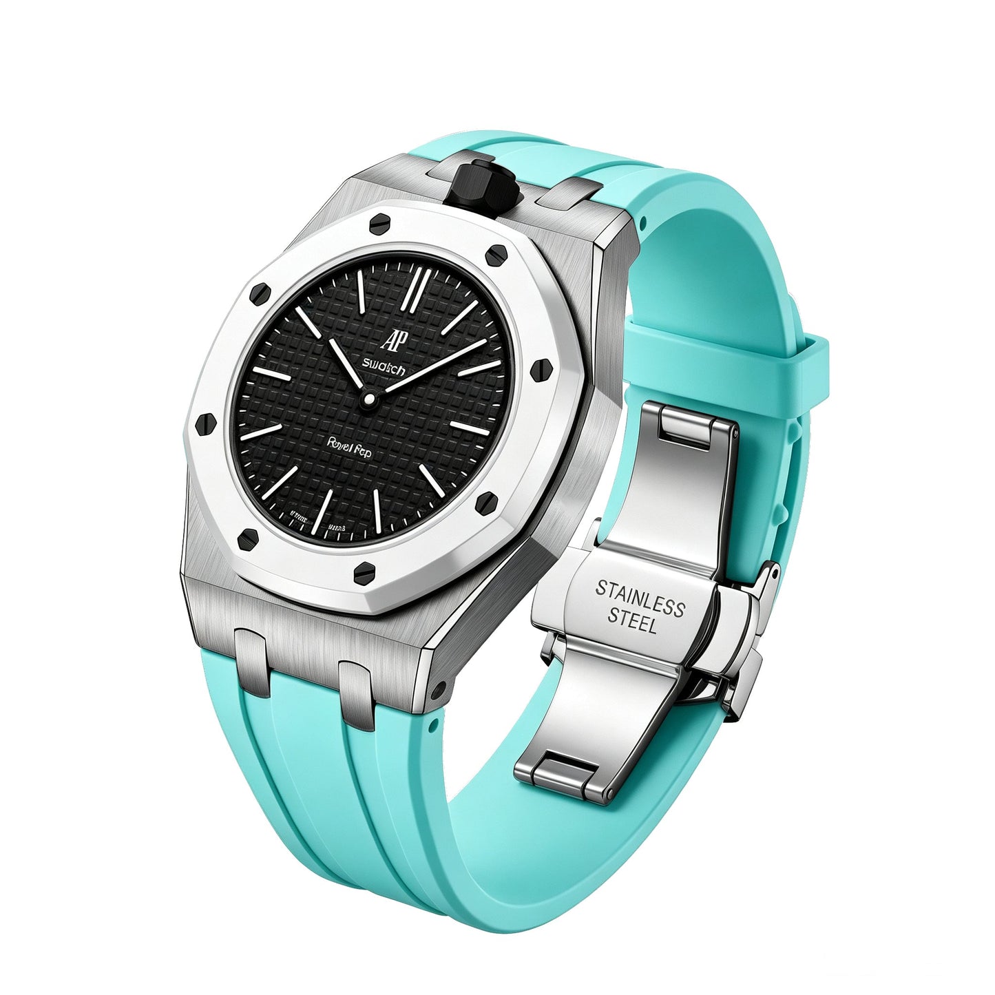 [KELA]Royal Oak Pop Exclusive Steel Case & Silicone Strap With Cradle