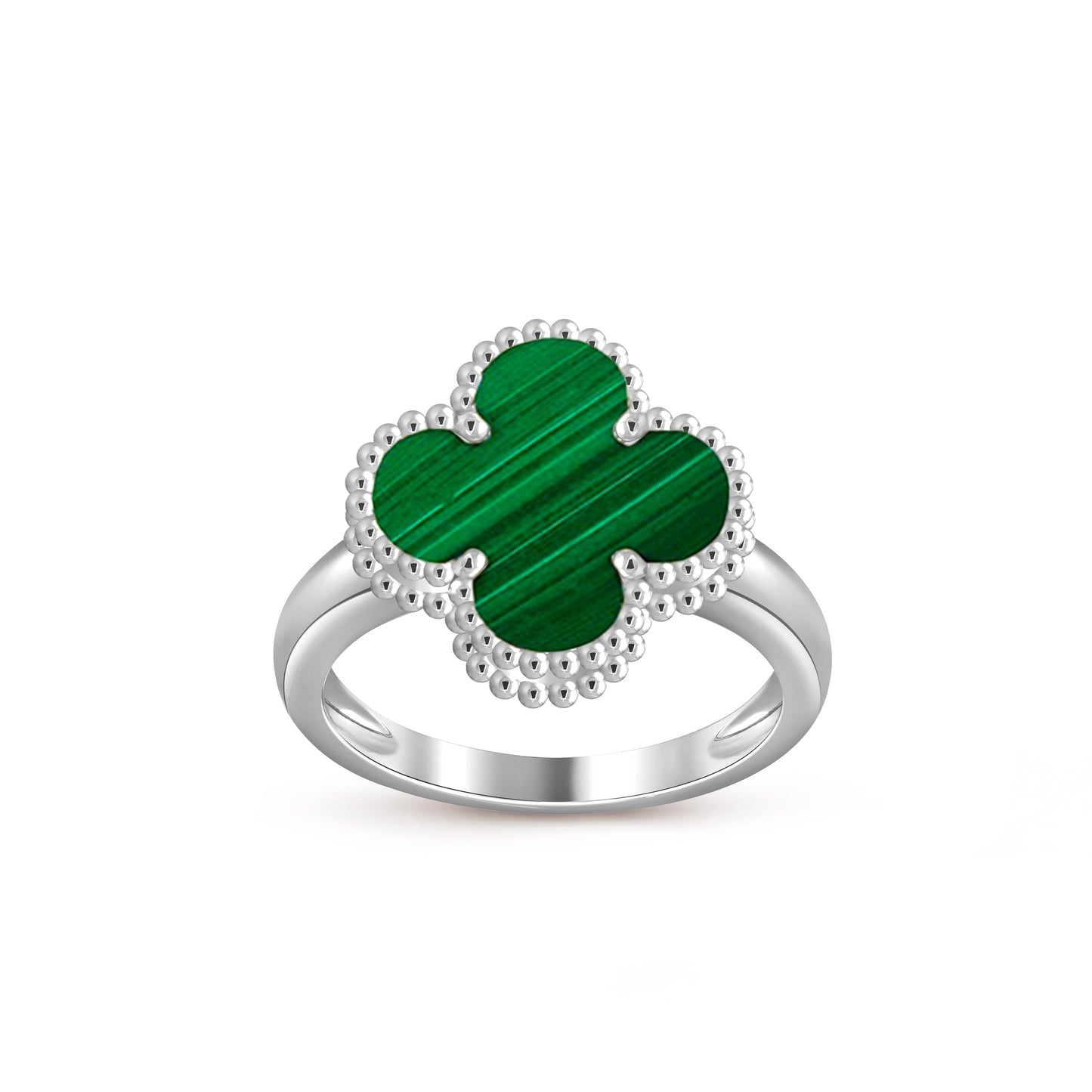 [KELA]LUCKY CLOVER VINTAGE WHITE GOLD RING COLLECTION