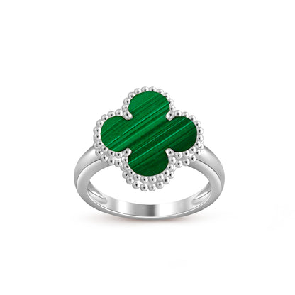 [KELA]LUCKY CLOVER VINTAGE WHITE GOLD RING COLLECTION