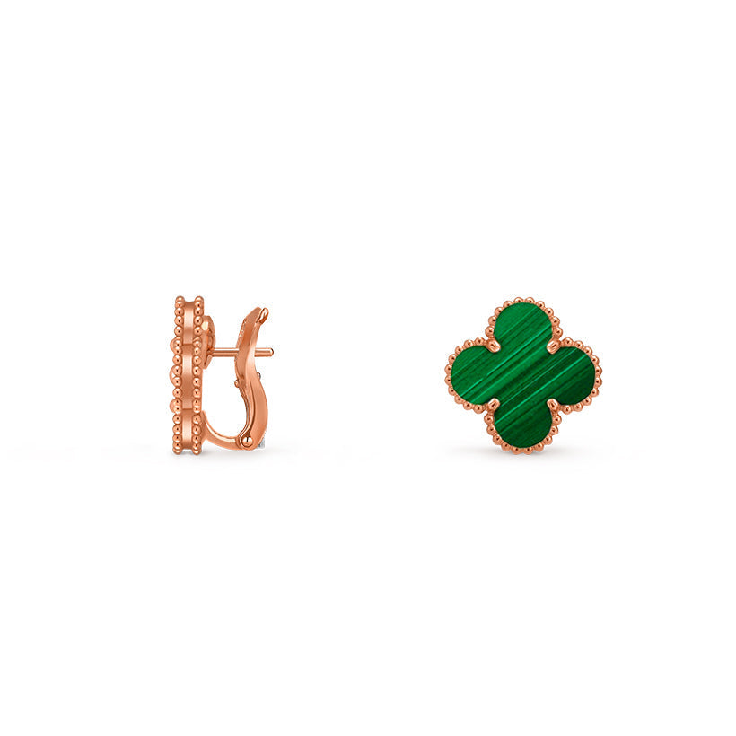 [KELA]15MM CLOVER FLOWER STUD EARRINGS ROSE GOLD COLLECTION