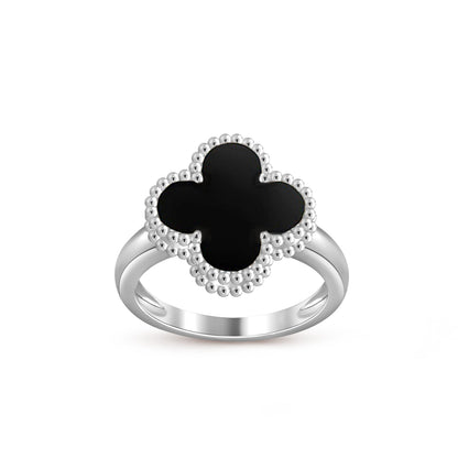 [KELA]LUCKY CLOVER VINTAGE WHITE GOLD RING COLLECTION