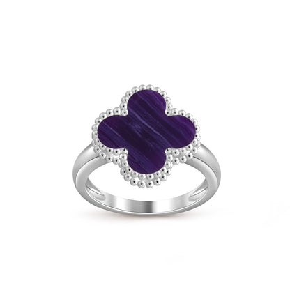 [KELA]LUCKY CLOVER VINTAGE WHITE GOLD RING COLLECTION