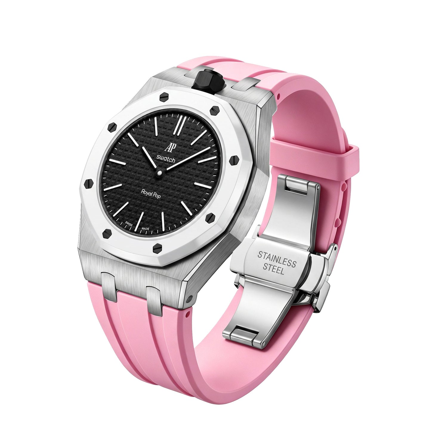 [KELA]Royal Oak Pop Exclusive Steel Case & Silicone Strap With Cradle