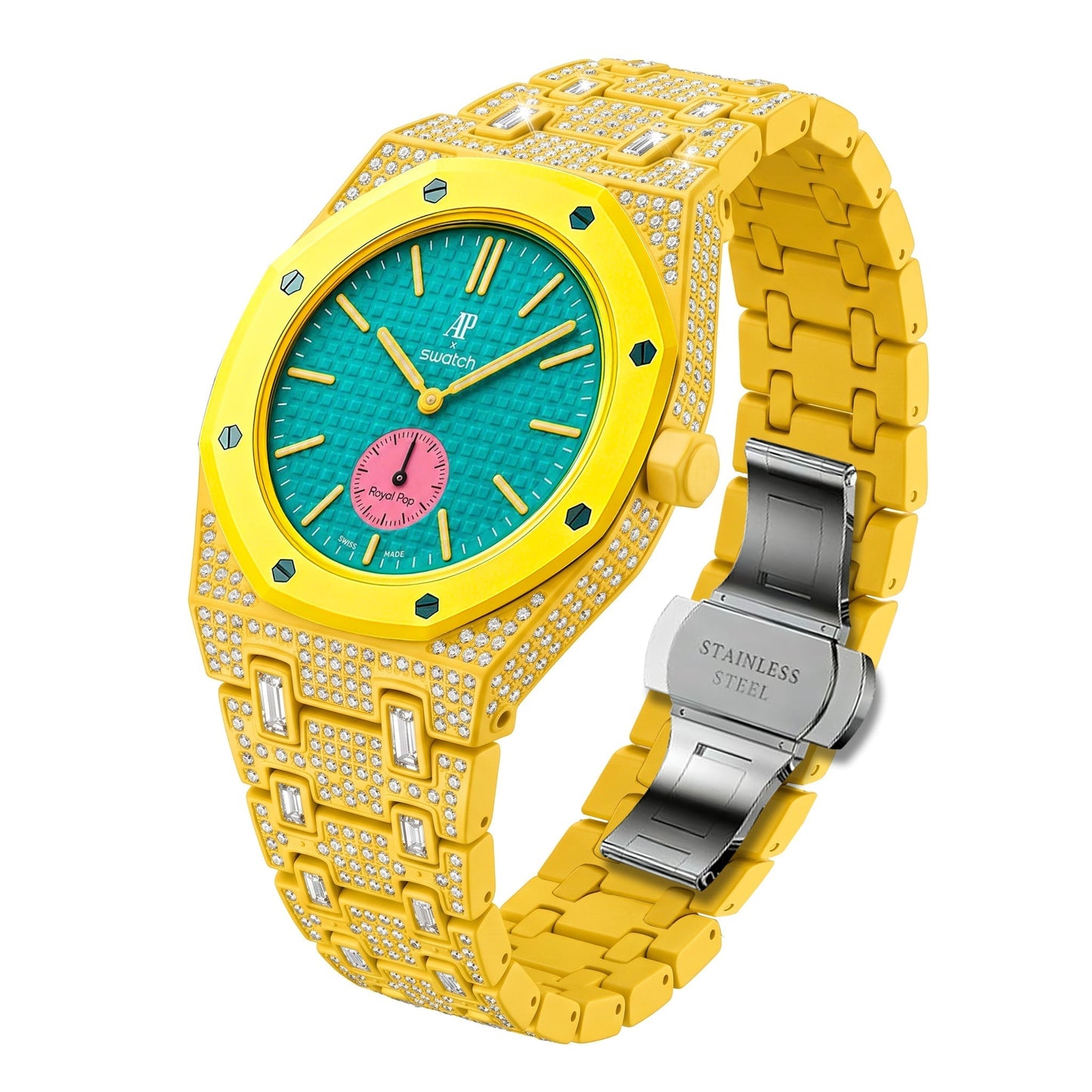 [KELA]Royal Oak Pop Exclusive Bioceramic Case & Bioceramic Strap Full Diamond