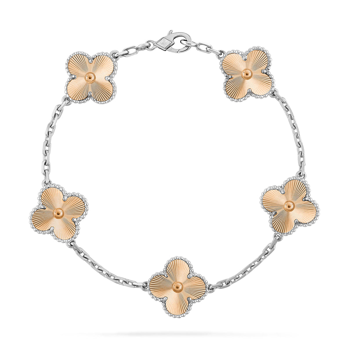 [KELA]LUCKY CLOVER 5-MOTIF BRACELET - LASER COLLECTION
