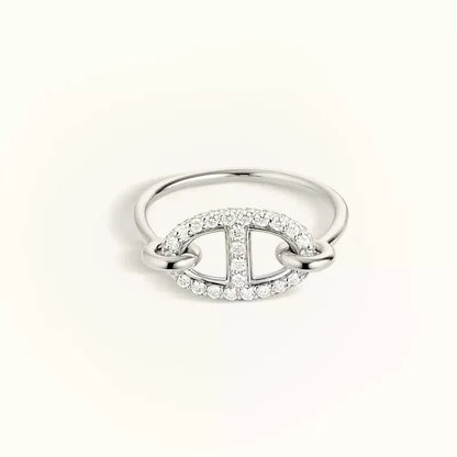 [KELA]RONDE SMALL SILVER DIAMOND RING