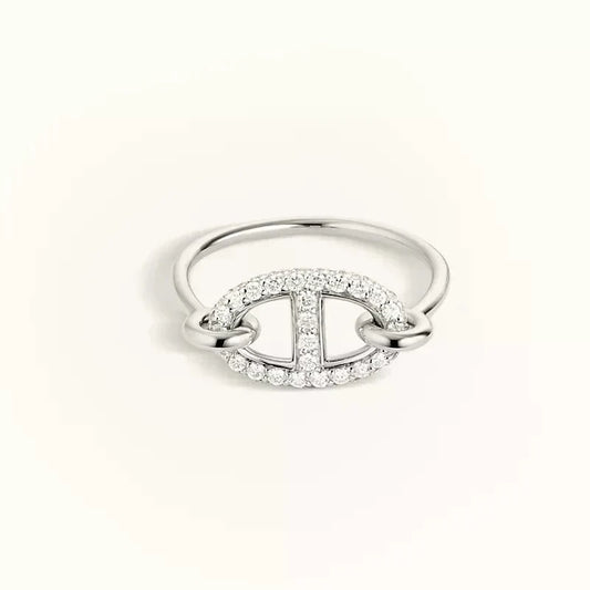 [KELA]RONDE SMALL SILVER DIAMOND RING